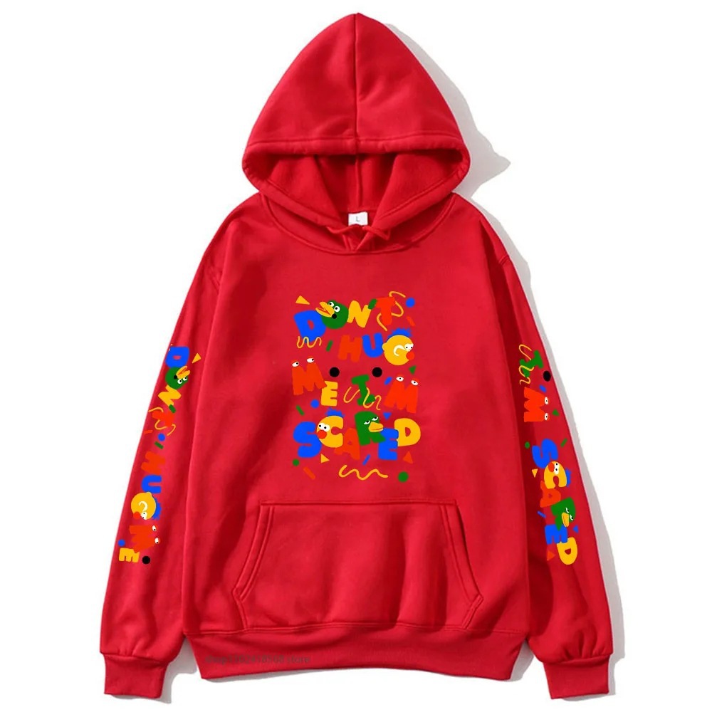 Cartoon Graphic Dont Hug Me Im Scared Hoodies Men's Sweatshi