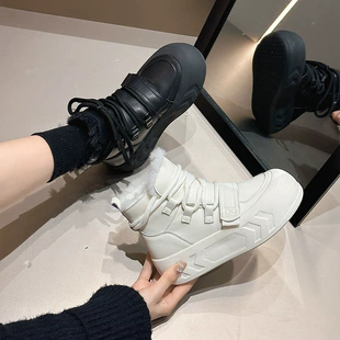 Низкие зимние ботинки (Martens) женские теплые повседневные ботинки, подкладка из искусственного меха, 35–40 EU