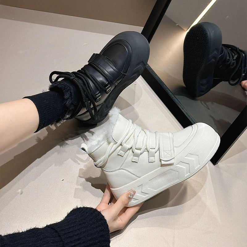 Низкие зимние ботинки (Martens) женские теплые повседневные ботинки, подкладка из искусственного меха, 35–40 EU