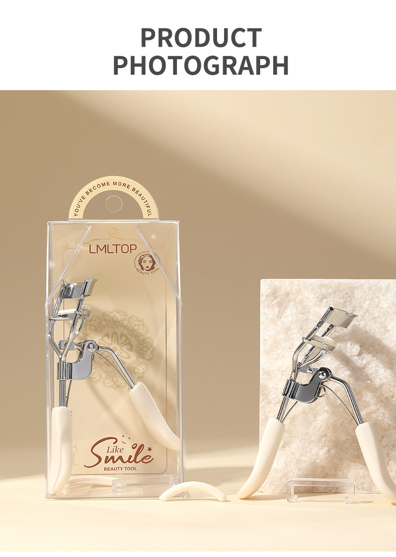 LMLTOP Wide Angle Eyelash Curler Stainless Steel Professional Makeup Eyelash Curler Lasting Curl US30 Cross-Border Exclusive Supply