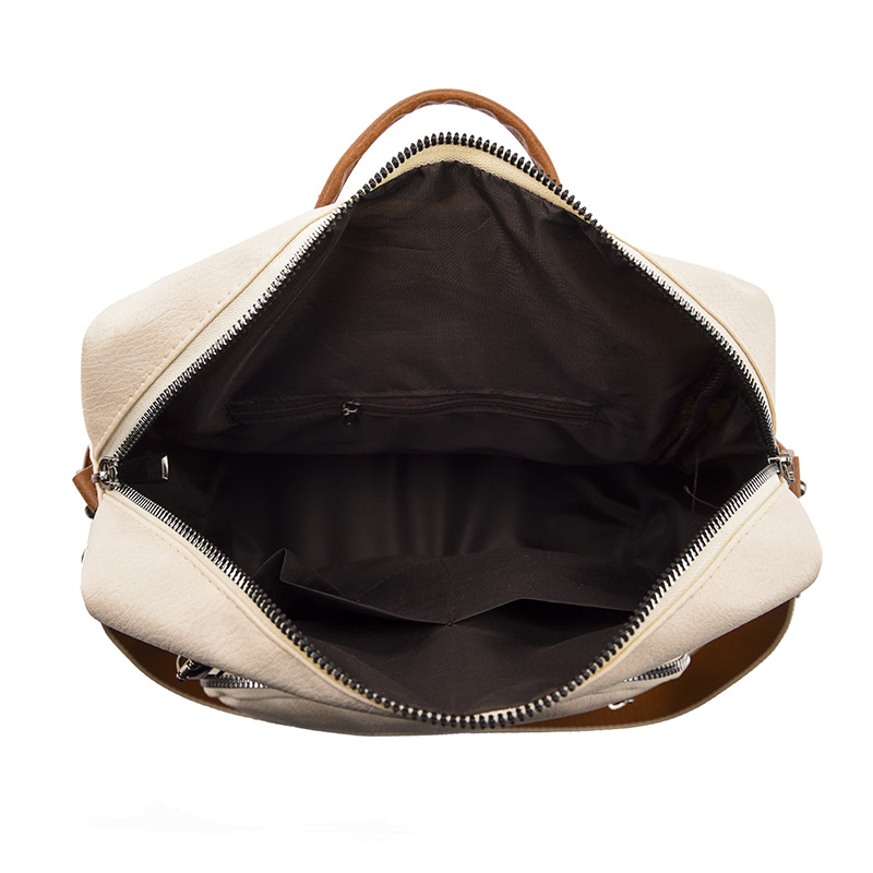 2024 nuevo estilo borla versión coreana de las señoras de cuero suave mochila de viaje multifuncional de gran capacidad de color de contraste de moda