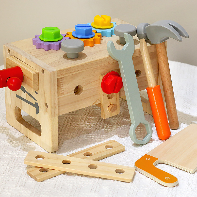 Educación temprana de madera Variedad de maletas Desarrollo de iluminación Desmontaje Ejercicio Habilidad práctica Niños 4 ~ Juguetes educativos de 6 años