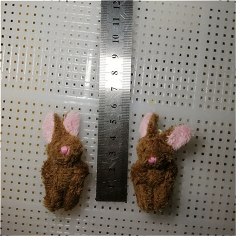 Plush Bag Charm, Handmade 8 cm Bear/Rabbit Accessory, Soft Plush Keychain, Random Color