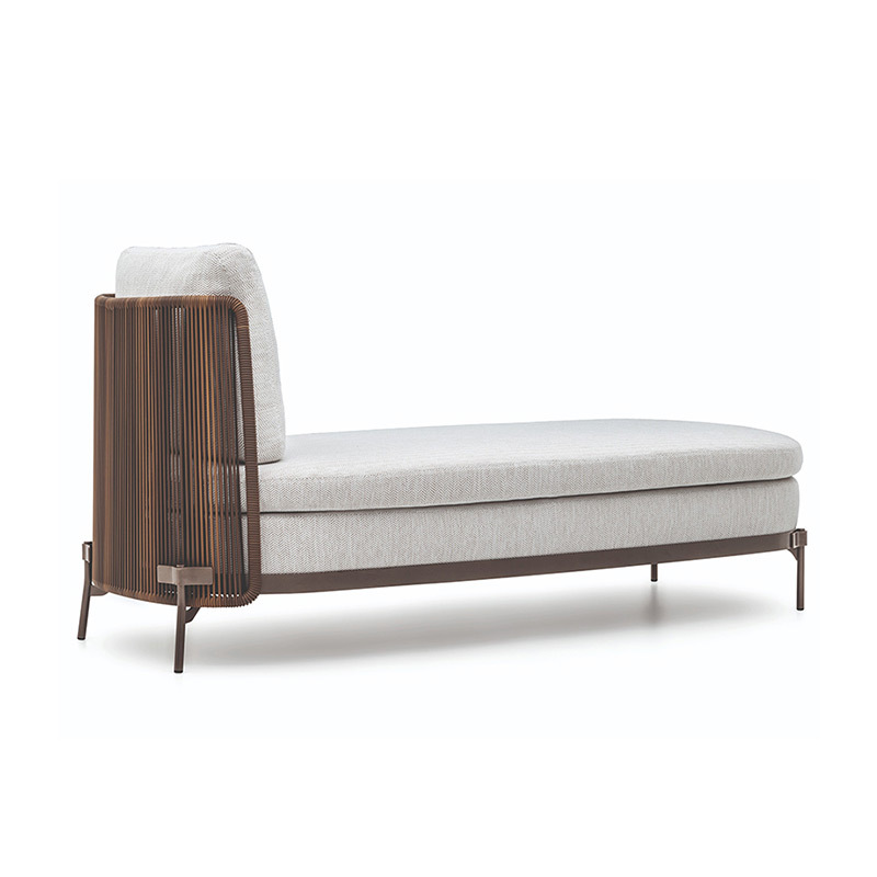 Sofá de caña patio al aire libre ocio silla de caña terraza villa jardín al aire libre impermeable combinación de muebles dobles