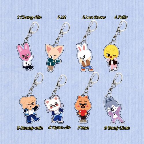 Korean boy group StrayKids style peripherals Huang Hyunjin, Li Yongfu and Han Zhicheng peripheral keychains 876