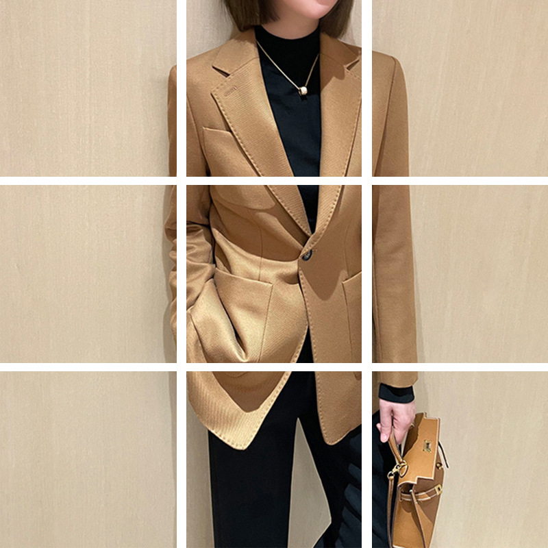 autumn woolen classic suit jacket