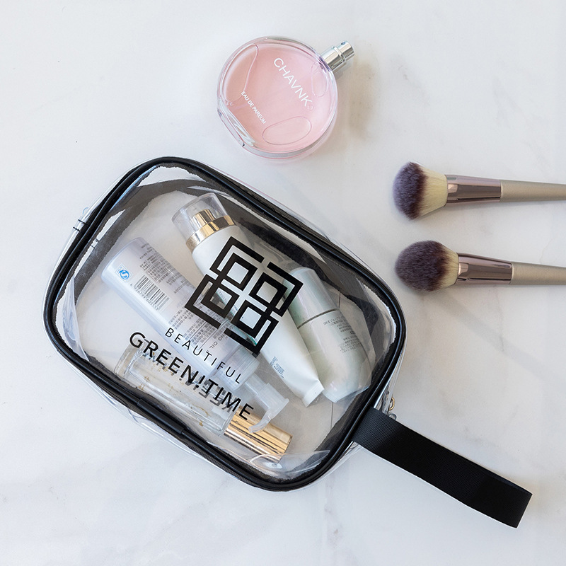 LC旅行收納透明PVC化妝包定制ins手提大容量洗漱包戶外防水化妝袋