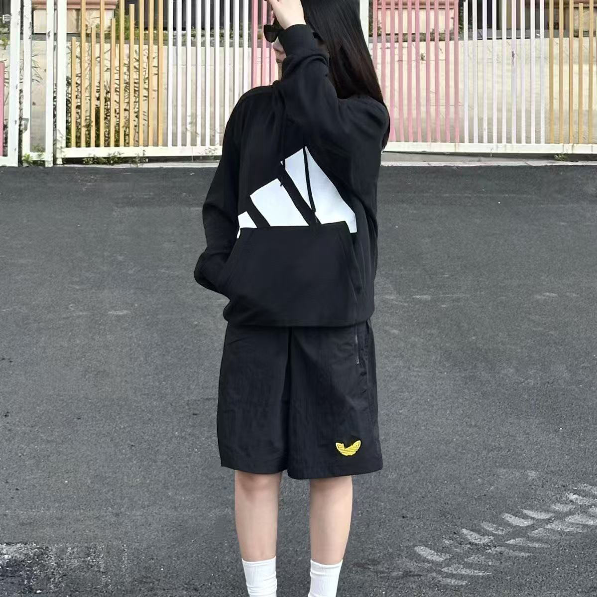 Cross-Border Summer New Style Clover Embroidered Straight Shorts, Unisex Woven Casual Breathable Five-Point Shorts Cross-Border Summer New Style Clover Embroidered Straight Shorts, Unisex Woven Casual Breathable Five-Point Shorts