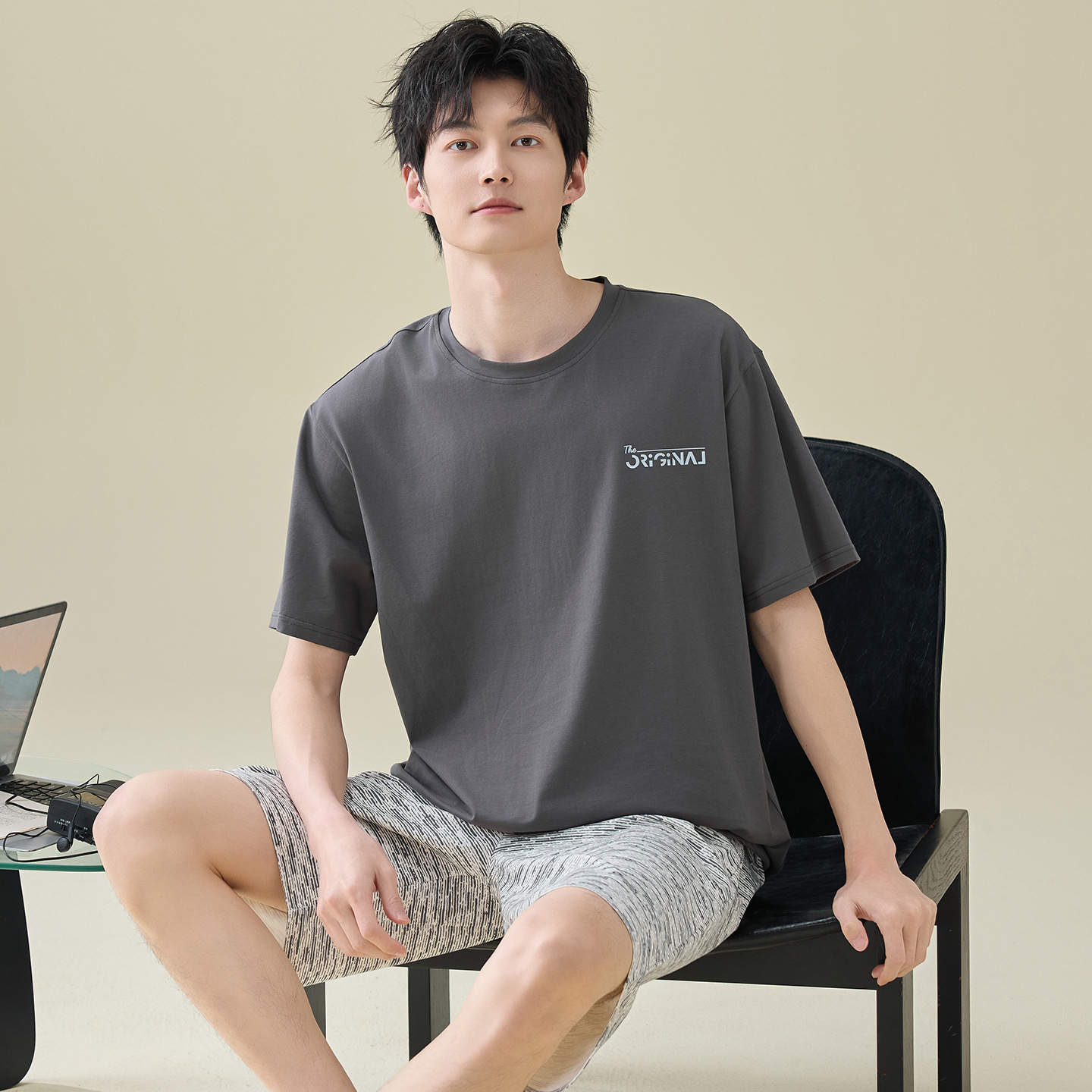 Q-N67478【면 100% 남성 홈웨어】