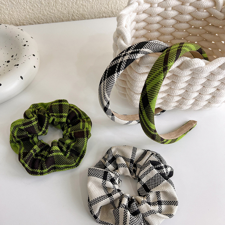 Women's Simple Style Plaid Cloth Hair Band Hair Tie display picture 5