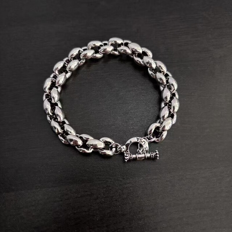 Classic Endless Bracelet Domineering Gothic Rock Punk Hip Hop Ins Casual Plain Chain Boyfriend and Girlfriend Gift