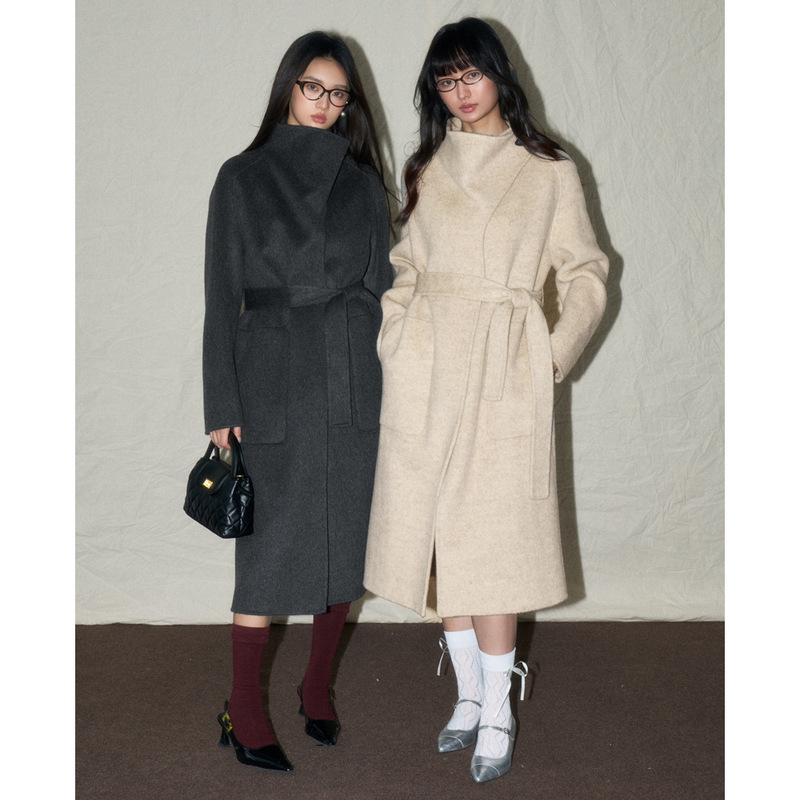 【Shengdu】26 Autumn/Winter New Japanese Retro Old Money Style Wool Double-Sided Long Woolen Coat 【Shengdu】26 Autumn/Winter New Japanese Retro Old Money Style Wool Double-Sided Long Woolen Coat