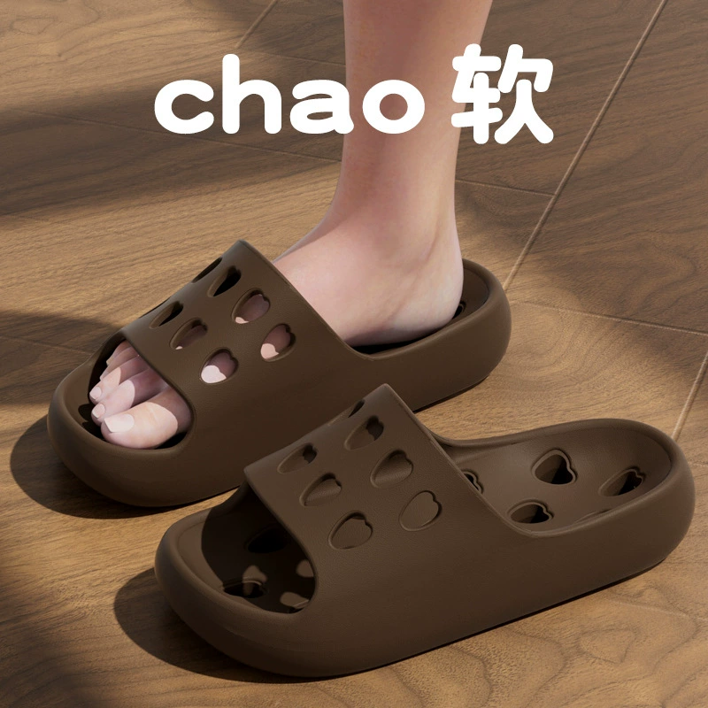 2025 новых летних стильных мягких удобных и дышащих тапочек, милые тапочки для ванной, универсальные полые противоскользящие тапочки