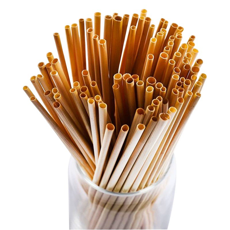 Натуральная соломенная солома Разлагаемый соломенный бар Креативный одноразовый холодный напиток Кофейный сок Маленькая соломинка