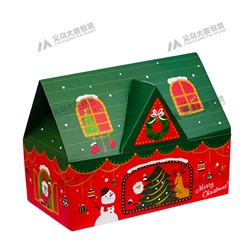 圣诞抽钱盒跨境立体房屋苹果盒创意平安夜礼品盒子新颖包装盒礼盒