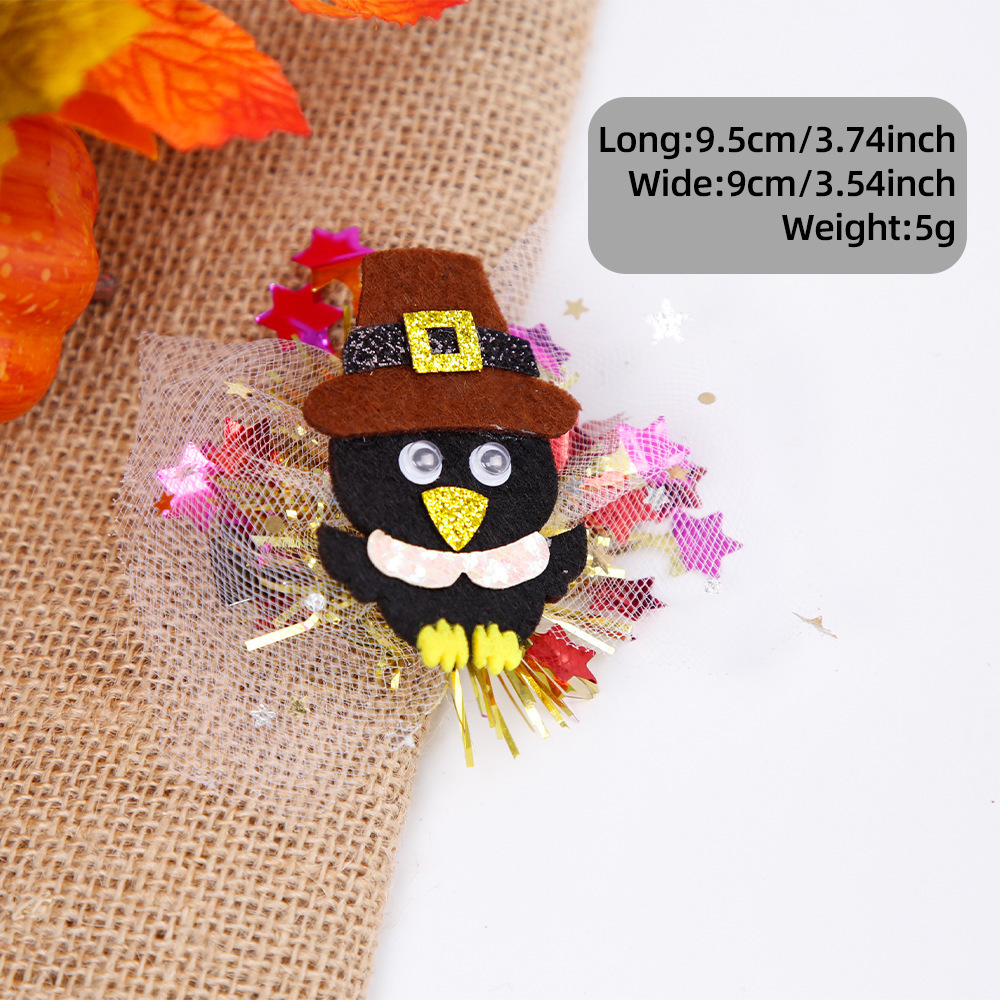Día de Acción de Gracias accesorios para mascotas calabazas turquía mallas brocas de cabello perros gatos otoño festival de cosecha fiesta decoración tarjeta de cabello