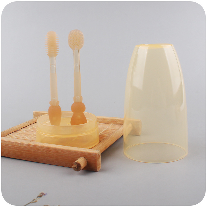 Nuevo bebé suministros cepillo de dientes de silicona bebé creativo cepillo de lengua cepillo de dientes de mama cepillo de dientes de limpieza oral palo de molienda