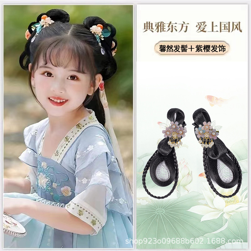 신란 헤어 분 SKU 보라색 사쿠라 헤어 액세서리