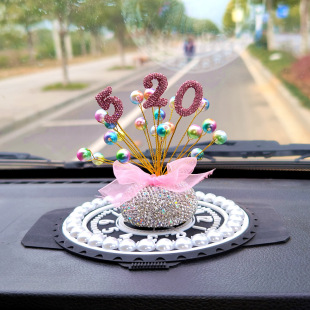 New TikTok popular colorful 520 starry sky creative couple car decoration gift car accessories source manufacturer