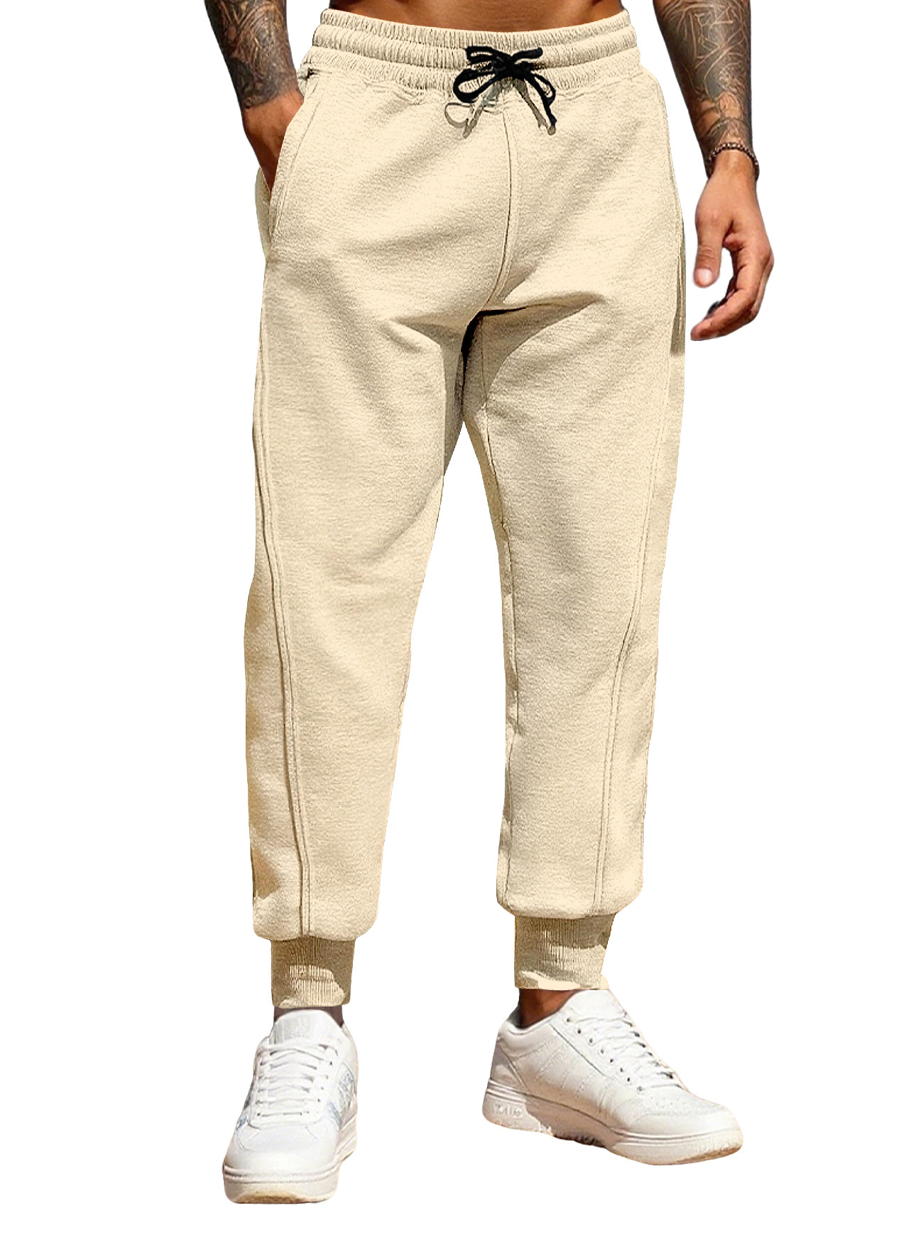 Transfronterizo Amazon hombre primavera y otoño pie elástico pantalones deportivos casuales sueltos de comercio exterior pantalones largos para correr estadounidenses image 9