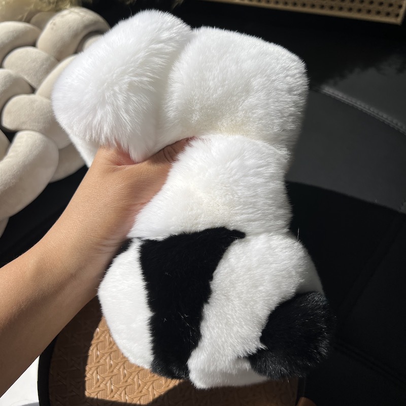 Pantalones de cabello de cabello de doble cara
