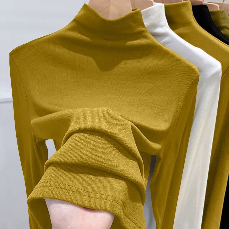 [하프 터틀넥] 카키