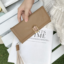 跨境热销2025新款女士钱包拉链长款钱夹女简约多功能手拿包wallet