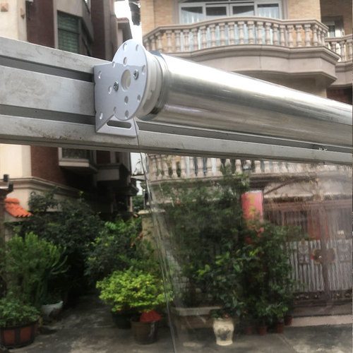 PVC roller shutter transparent up and down opening windproof, rainproof, heat insulation, dustproof, cold air partition large stall pavilion air conditioning curtain