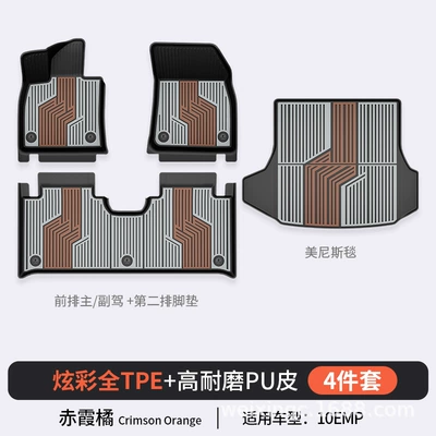 Z20 Special Car Model, Colorful Tpe — Modelə uyğun ayaqaltı - chixia-orange-10em-p-4-piece-set-23-25-stylesdouble-layer-full-tpepu-processfoot-mattrunk-mat