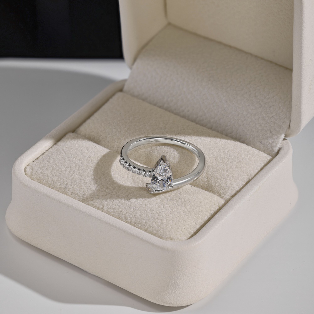 7g Weight Zircon Inlay Material Open Rings, Rings Classification 5, 9, Adjustable Ring Size 1 Piece Quantity Holiday, Daily Occasion 925 Sterling Silver Material Heart Shape Pattern Women's Gender Plating, Inlay Design Basic, Simple Style, Classic Style Style 925 Sterling Silver Zircon Heart Shape Open Rings Rings 41