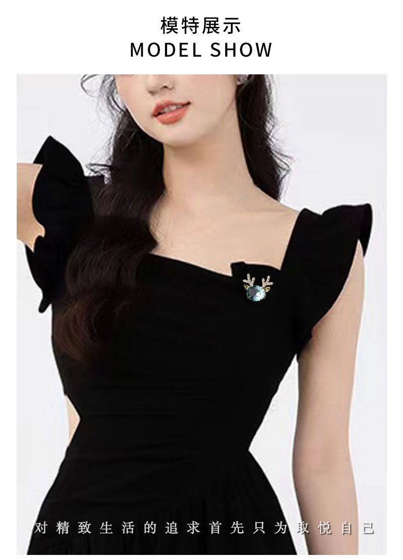 可爱圣诞小麋鹿胸针时尚百搭动物胸花ins潮款个性