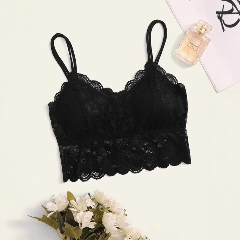 Lace Bottoming Short Camisole Women's Anti-Exposure Bra with Breast Pads Wrapped Around the Chest Tube Top Bra Sexy Thin Style