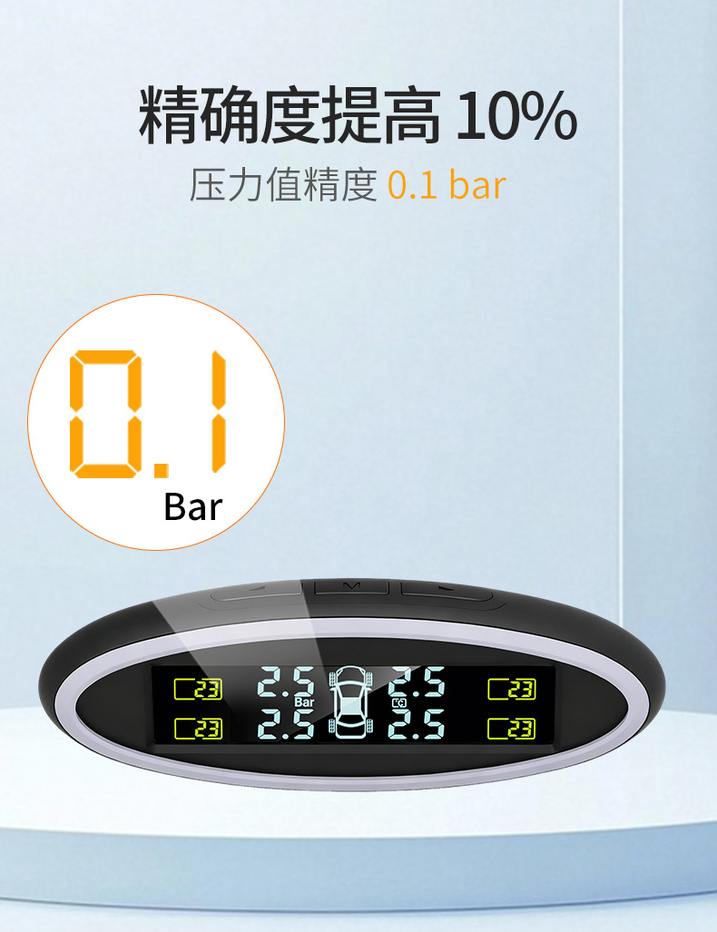 Car Tire Pressure Monitor Air Pressure Detector USB Wired External High-Precision Car-Mounted Mini Tire Pressure Monitor