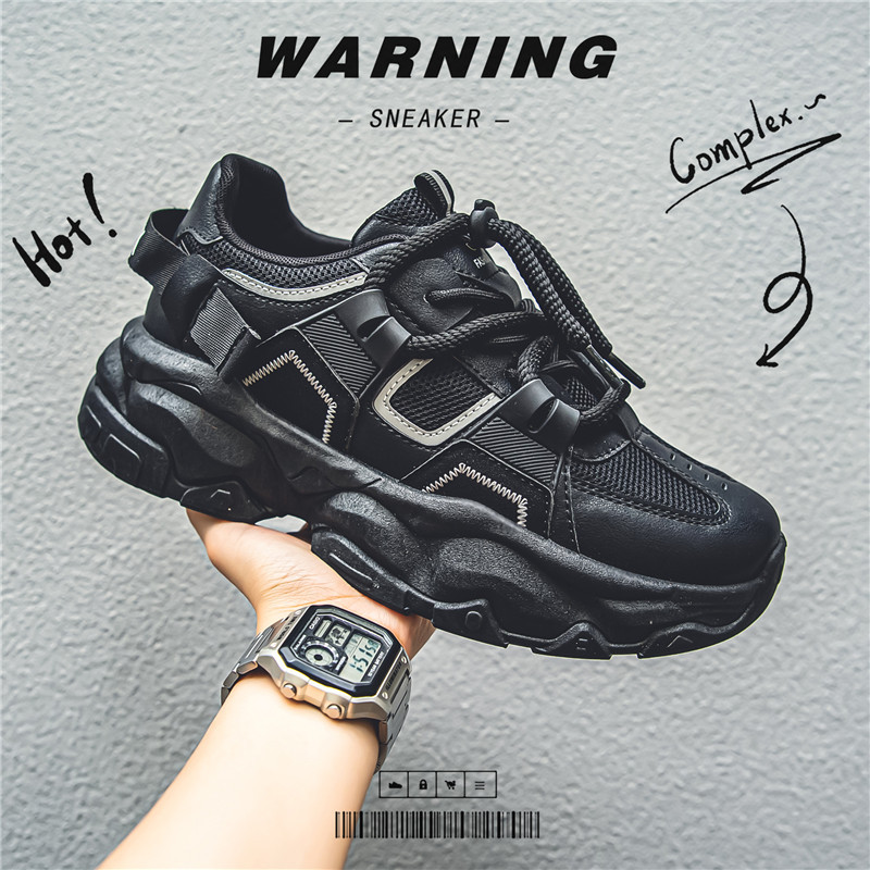 2024 Spring and Autumn New Men's Shoes Korean Style Trendy Dad Shoes Large Size 45 Sports Shoes Men's Casual Shoes Dropshipping One Piece