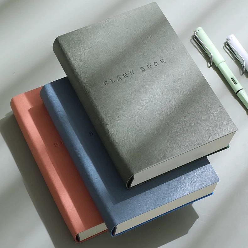 Утолщенный пустой блокнот A5, блокнот из искусственной кожи, 380 листов, толстый блокнот, книга для записи деловых встреч, можно напечатать журнал