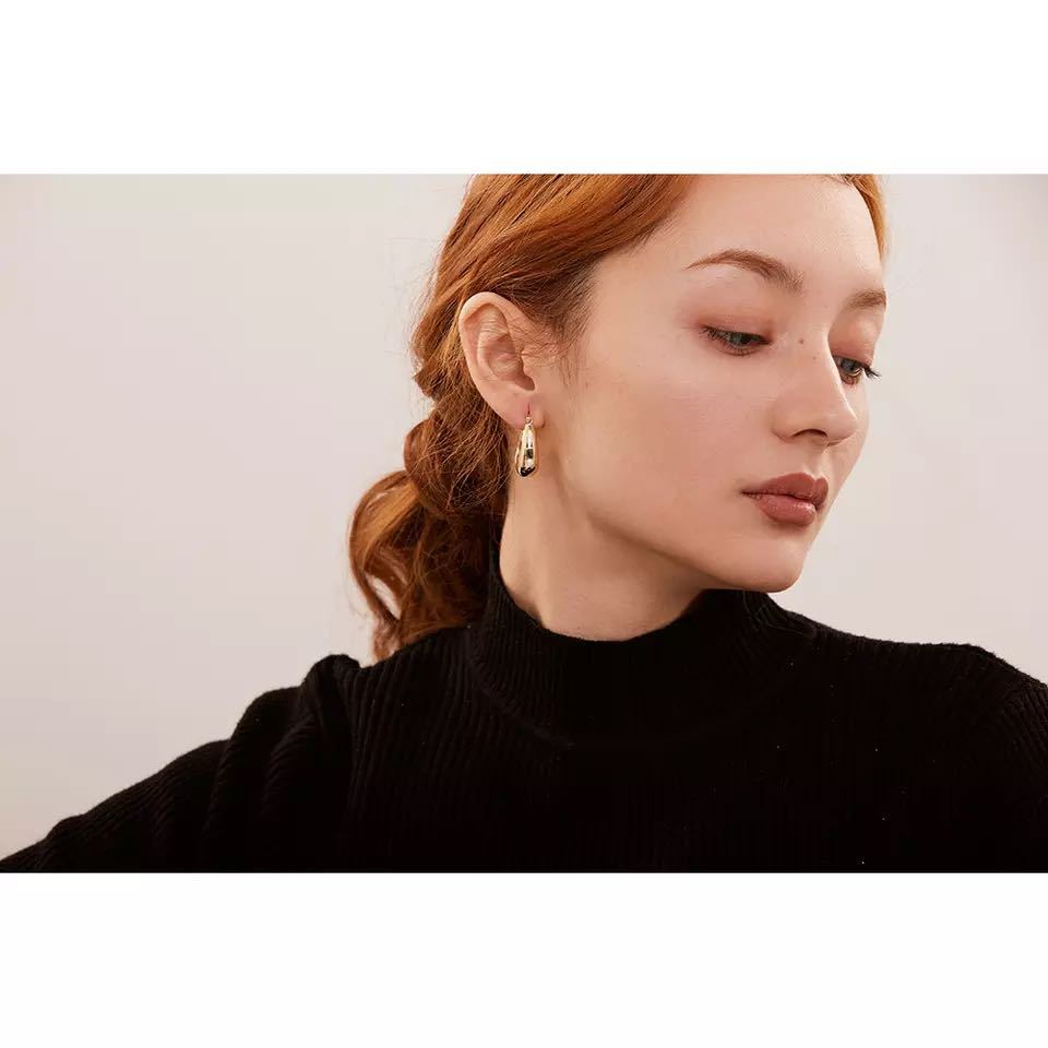 Europe And America Cross Border Supply New Ins Special-interest Design Minimalistic Earrings For Women Temperament Wild Popular Metal Earrings display picture 3