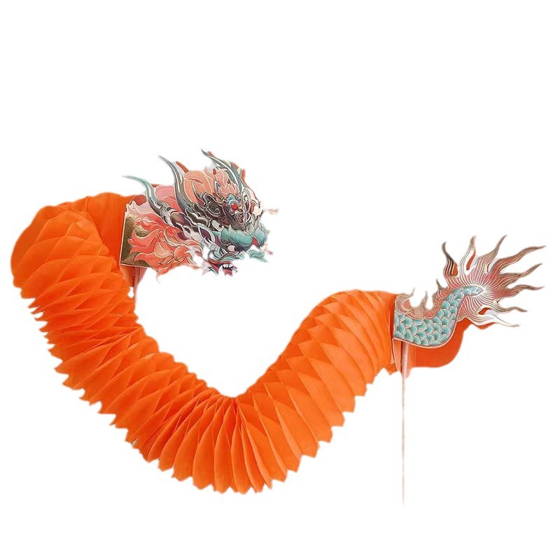 2024 Año Nuevo decoración de la danza del dragón Festival de Nochevieja panal hecho a mano guirnalda de papel al por mayor foto apoyos dragón año decoraciones