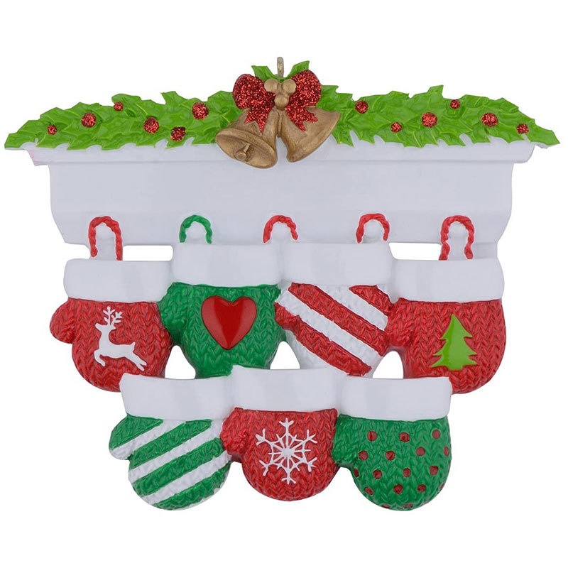 2023聖誕樹樹脂掛件裝飾雪人聖誕手套DIY聖誕樹吊件家庭裝飾