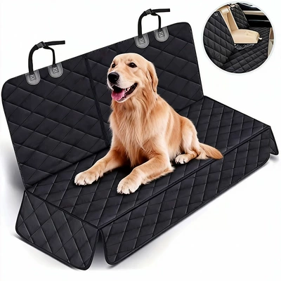 Car Pet Cushion Dog Car Rear Seat Cushion Rear Seat Cushion Waterproof Anti-Dirty Pet Car Cushion Double Seat Thickened (Other Automotive Interior Supplies) - with-armrests-without-safety-buckle