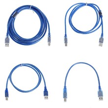 High Speed Transparent Blue USB 20 Printer Cable Type A Mal