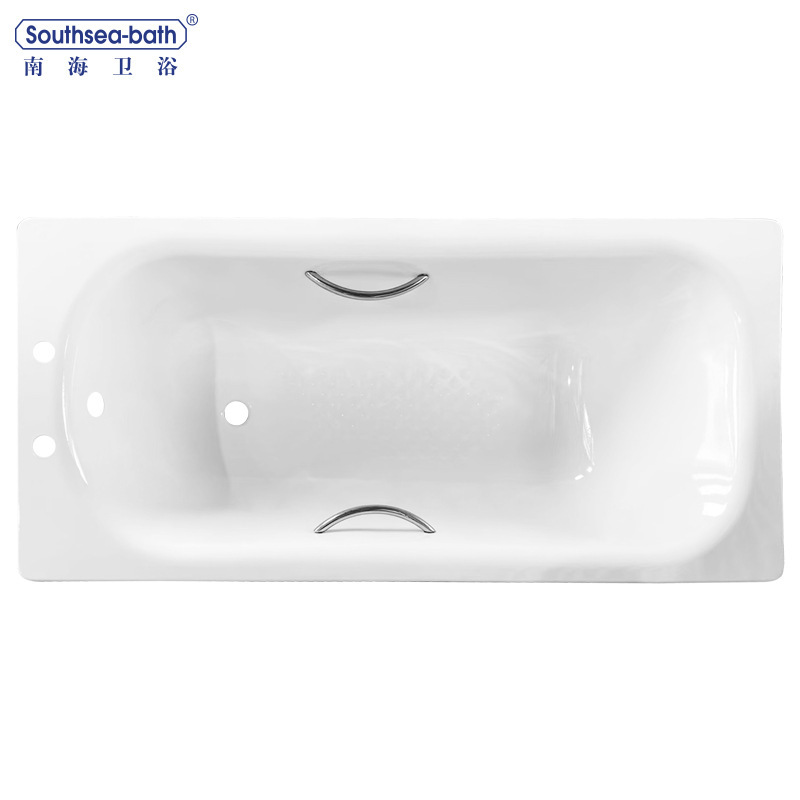 Wholesale Bathroom Single Steel Plate Ceramic Enamel Embedded Mini Bathtub Household Small Apartment Adult Bathtub