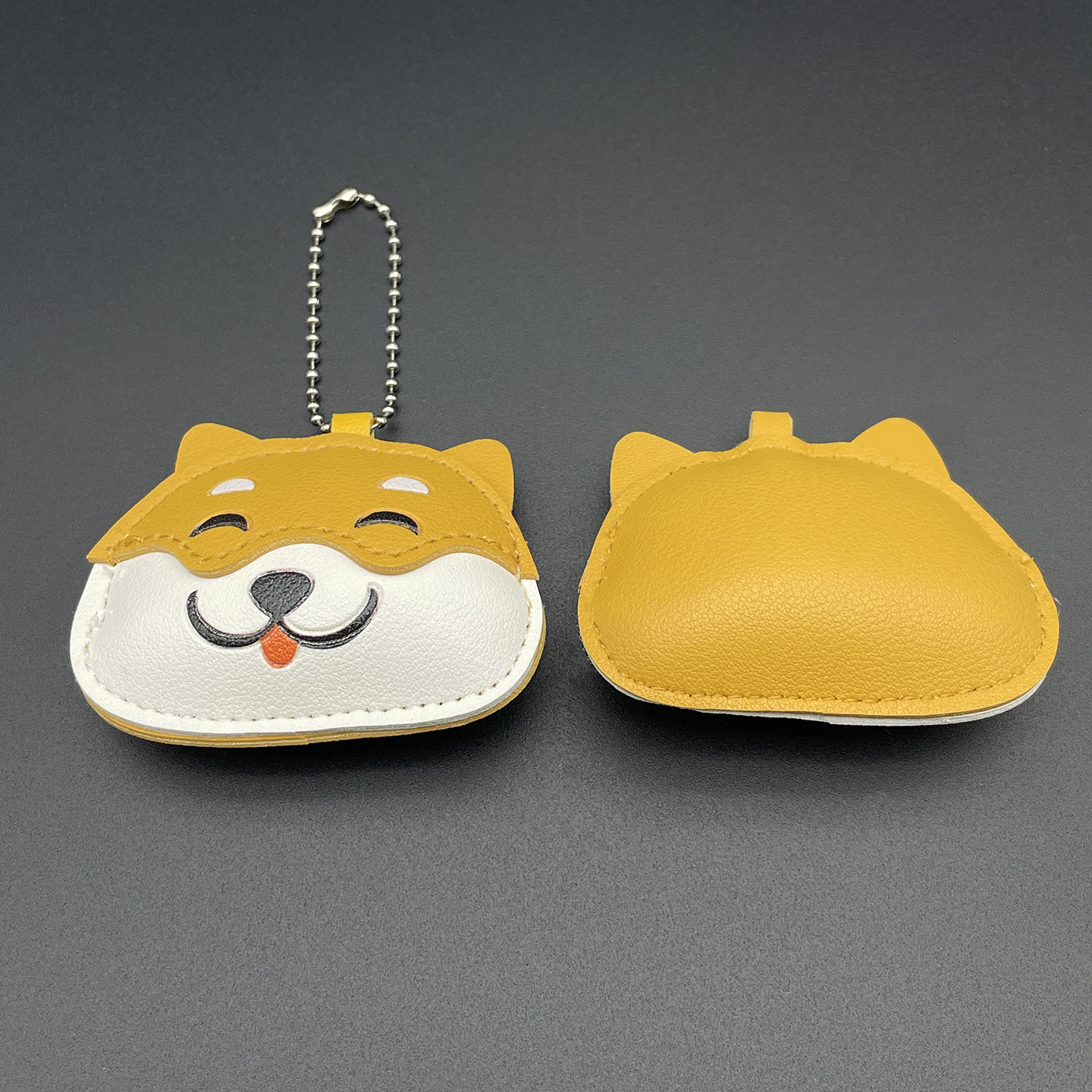 Nuevo cuero PU lleno de algodón animal pequeño bolso de llaver para colgar perros panda leones DIY colgar pequeños regalos image 3