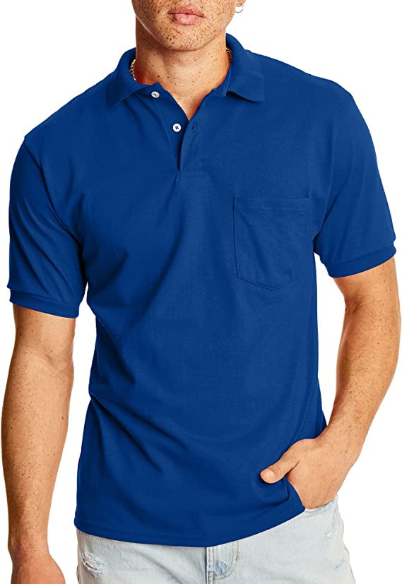 Amazon AliExpress nuevo 2023 hombres de negocios casual color sólido bolsillo Polo camisa manga corta más tamaño camiseta
