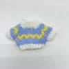 Blue background with white edges and yellow waves