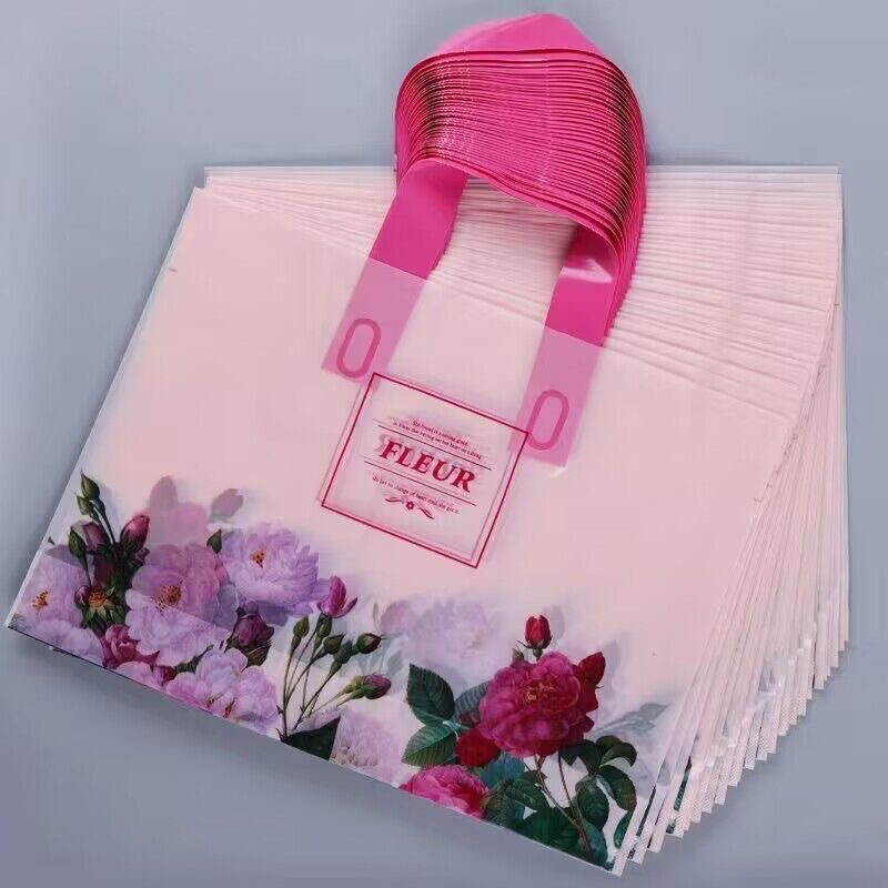 秋冬手提袋流行奶茶色服装店袋子塑料袋大衣包装袋女装袋店名