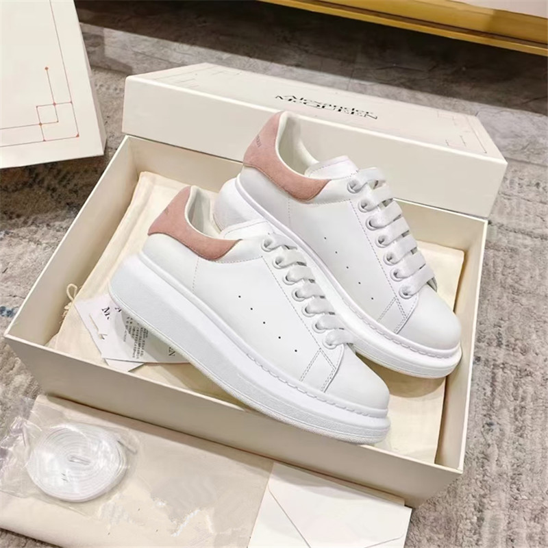 High Version Mcqueen White Shoes Thick-Soled Versatile Women's Shoes Sports Men's Shoes Couples Heightening Casual Shoes Platform Shoes