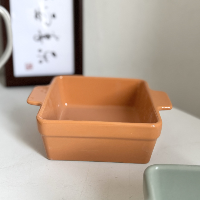 北欧陶瓷烤盘子餐具家用烤箱烘焙空气炸锅釉下彩耐热微瑕|undefined