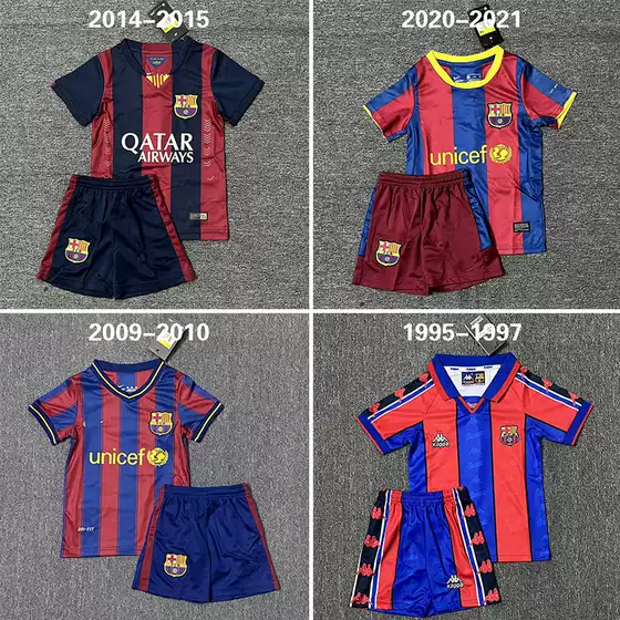 Barcelona Retro Jersey Children's suit Customized No.10 Messi Football Uniform Competition Training Cross-border Wholesale