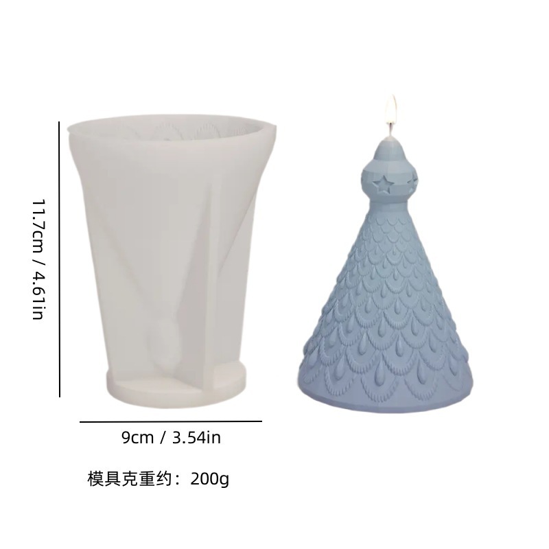 现货圣诞树系列蜡烛硅胶模具 DIY 石膏肥皂树脂慕斯蛋糕装饰摆件|undefined