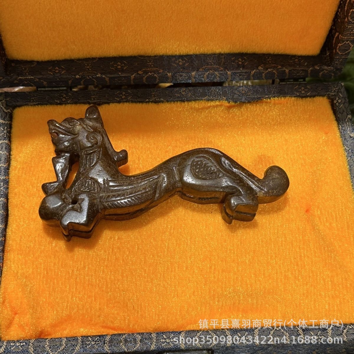 중형 제이드 드래곤 장식품 13cm